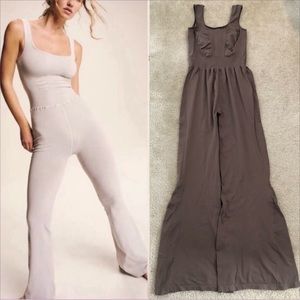 Free People Good Karma Flared Onesie In Light Mocha. NWOT! Sz XL